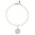 White Diamond Double Happiness Bracelet with Pearls