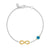 Yellow Sapphire Infinity & Turkish Eye Bracelet