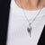 White/Black Diamond Big Wing Pendant