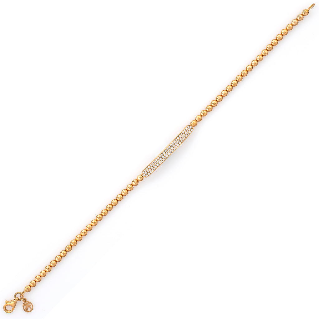 Diamond ID Bar with Studded Bracelet