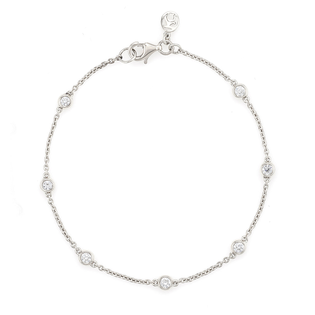 White Diamond Links Bracelet