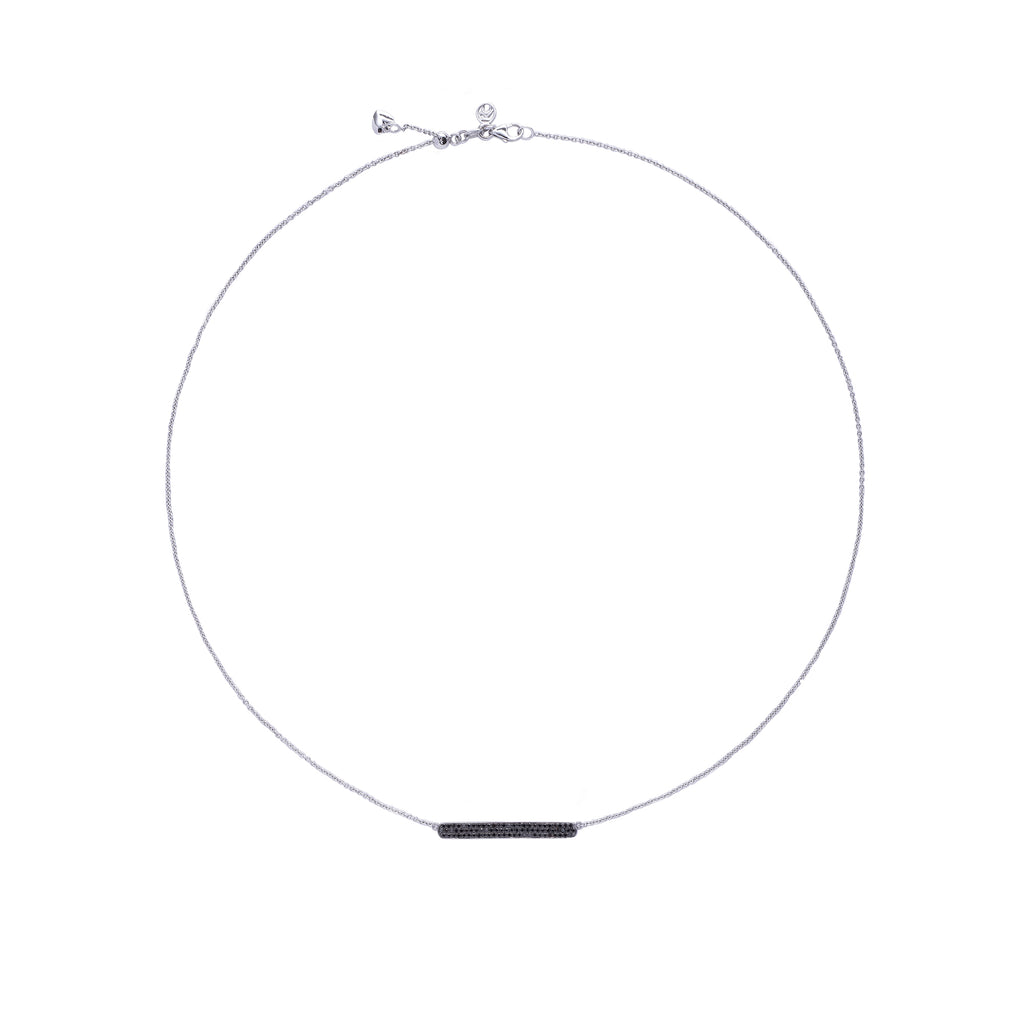 Black Diamond Bar Necklace