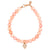 White Diamond Dangling Baby Hamsa with Large Sea Bamboo Beads