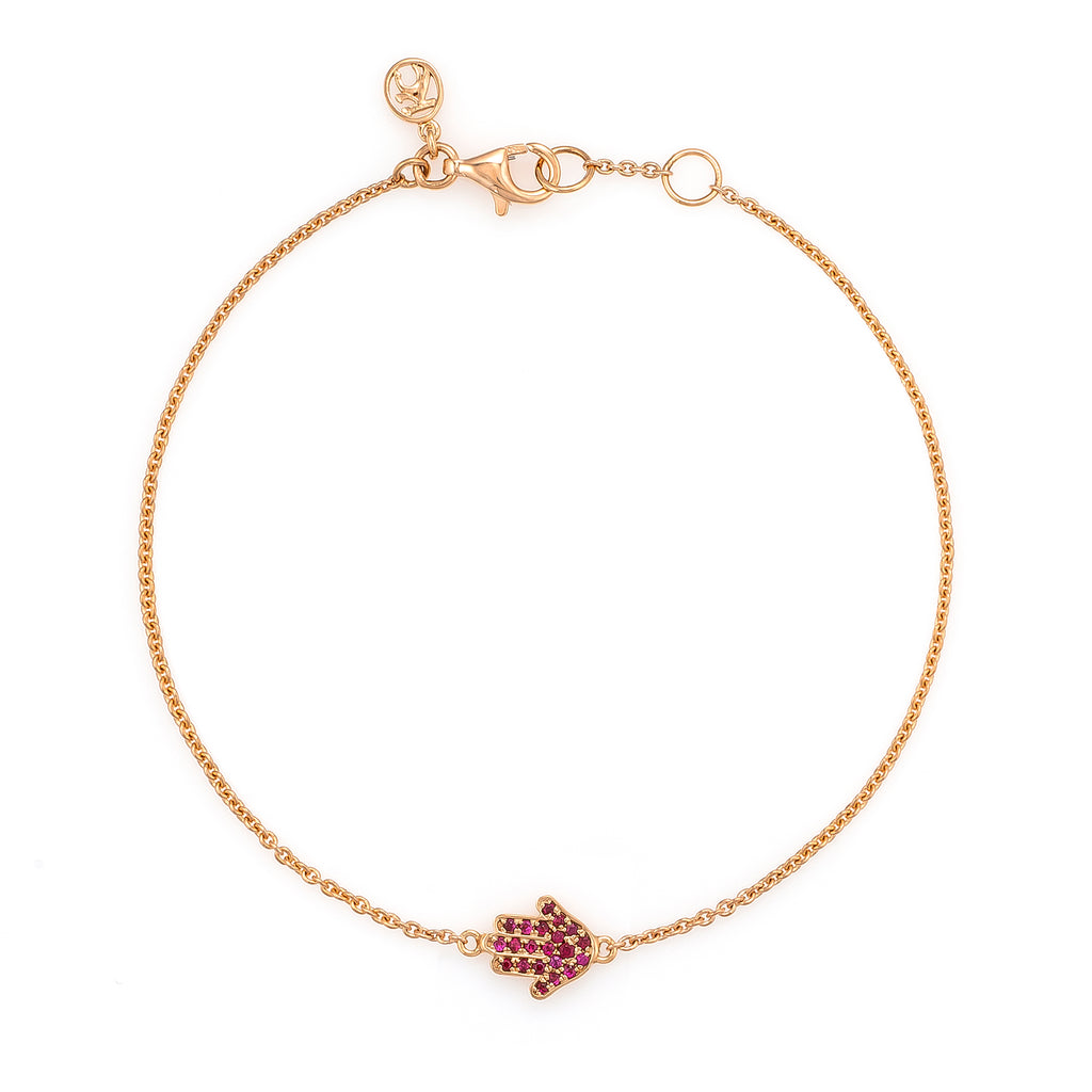 Ruby Baby Hamsa Bracelet