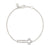 Etched White Diamond Cross Bracelet