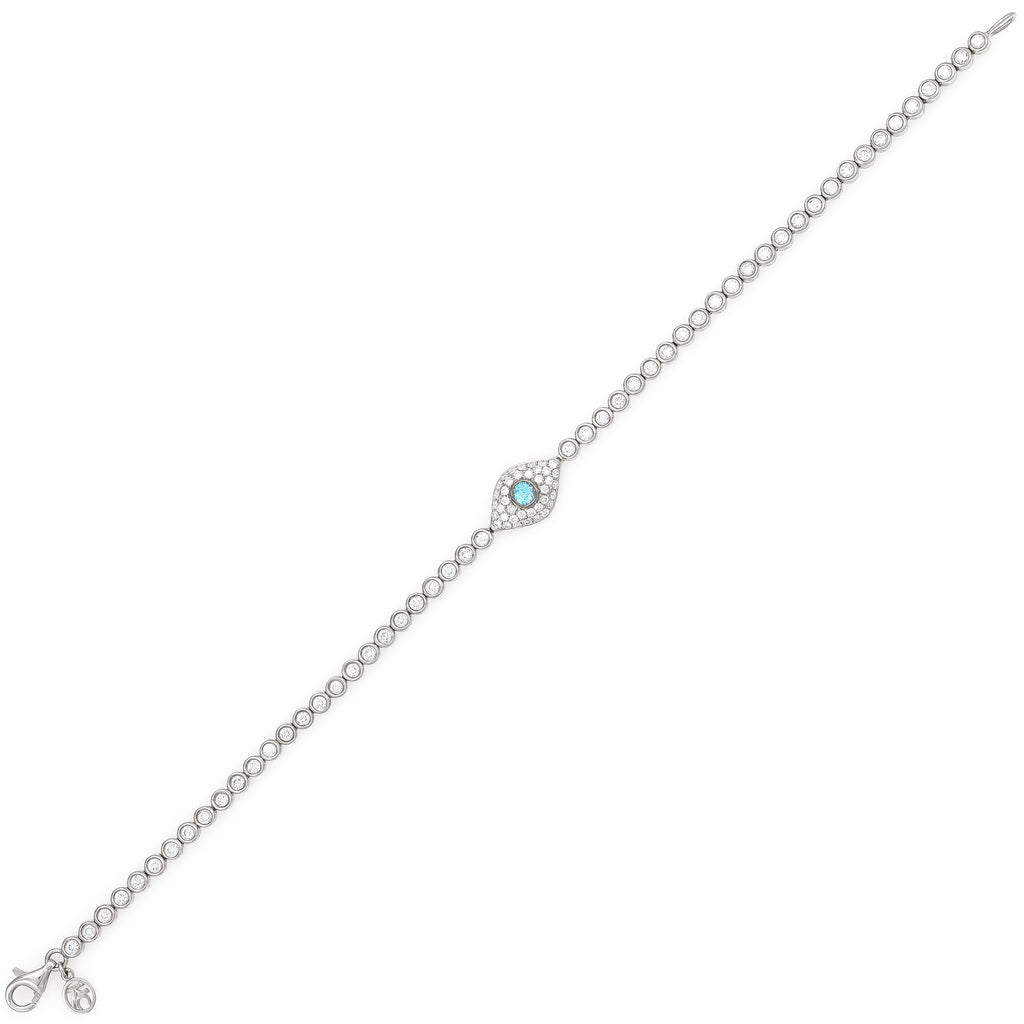 Full Diamond Evil Eye with Diamond Chain
