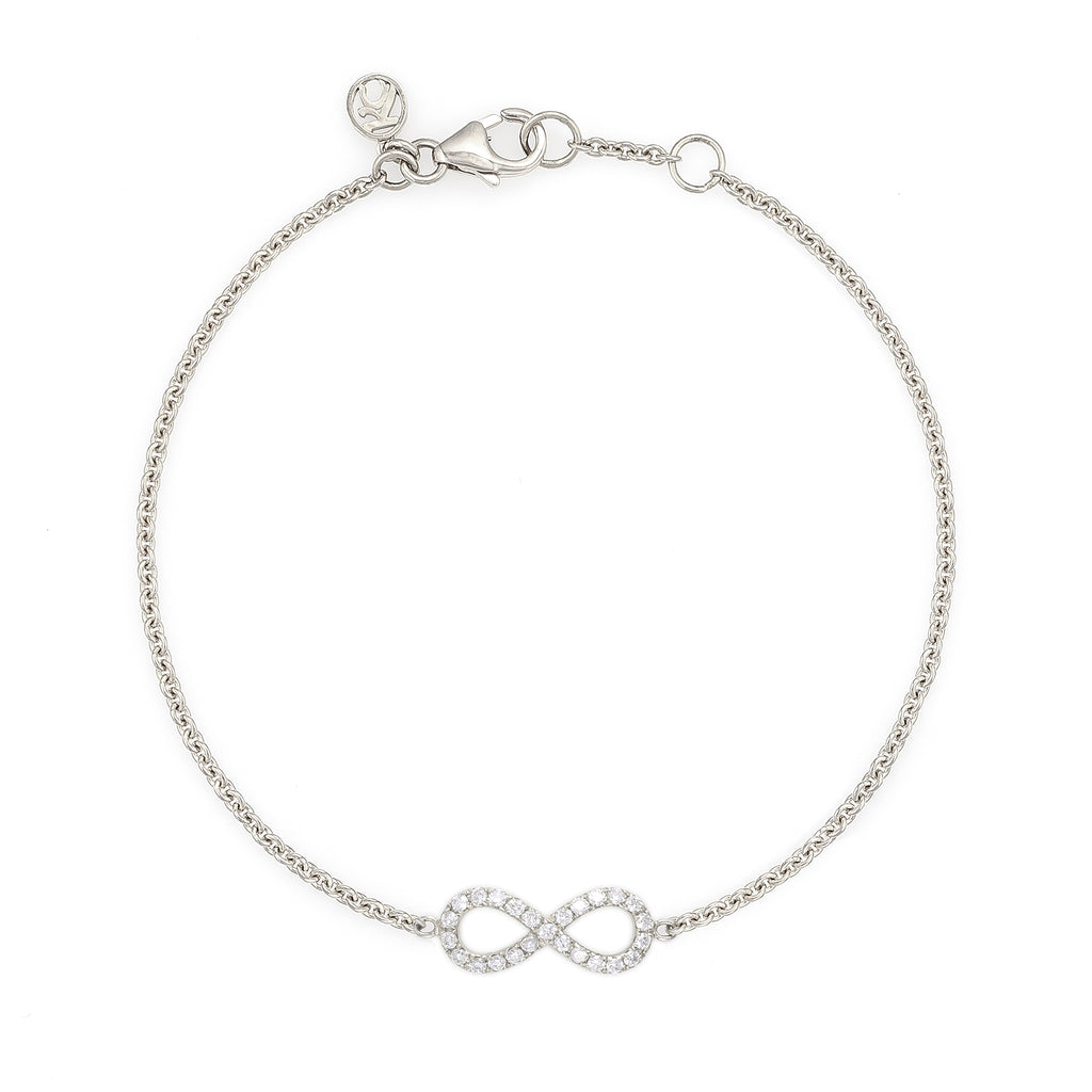 White Diamond Infinity Bracelet