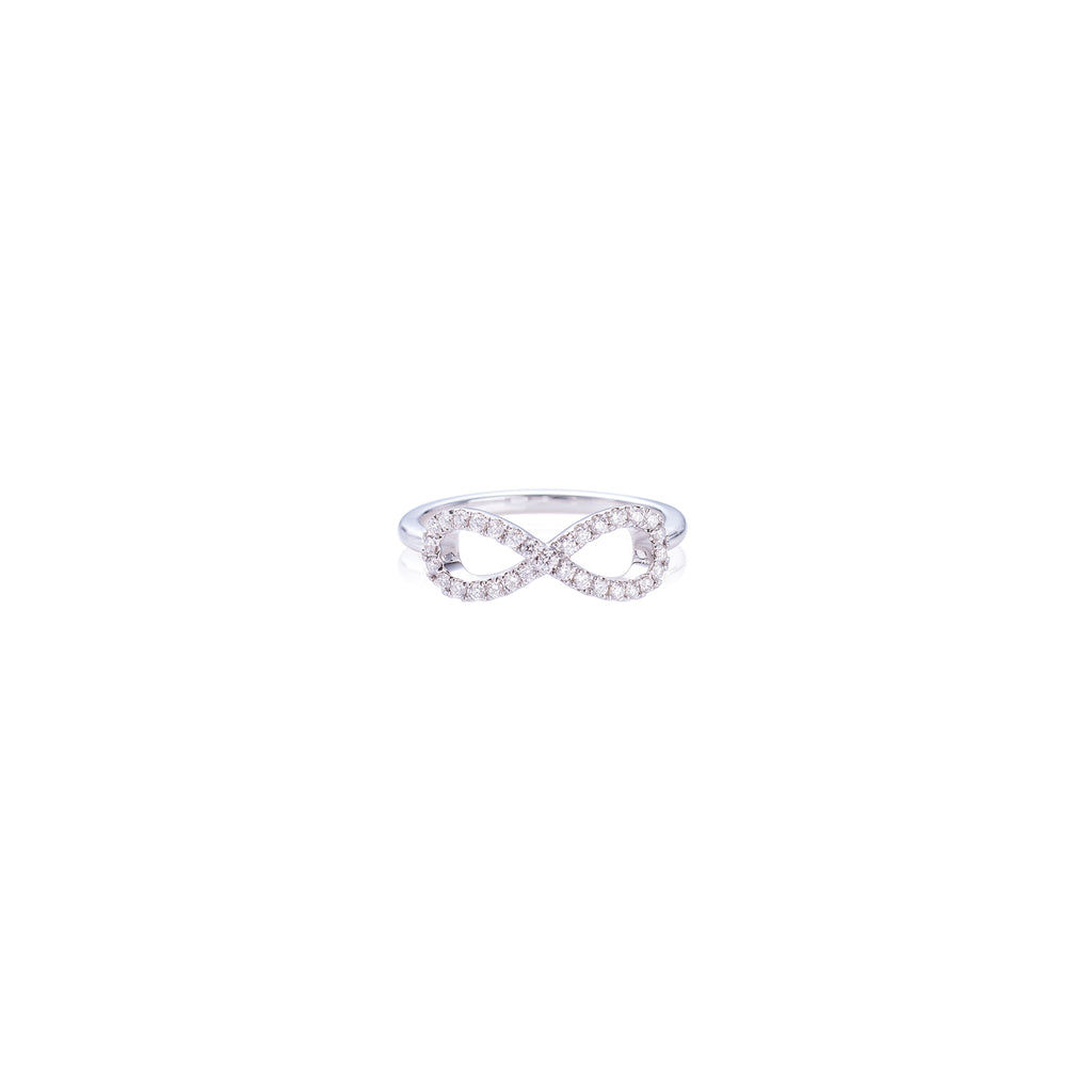 White Diamond Infinity Ring