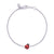 Treated Coral Ladybug Bracelet