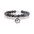 Black Diamond Lucky Cloud Bracelet with Charoite Beads
