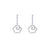Black Diamond Lucky Cloud Dangling Earrings