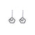 Black Diamond Lucky Cloud Dangling Earrings