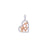 White Diamond & Ruby Love in Love Pendant