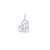 White Diamond Love in Love Pendant