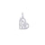 White Diamond Love in Love Pendant