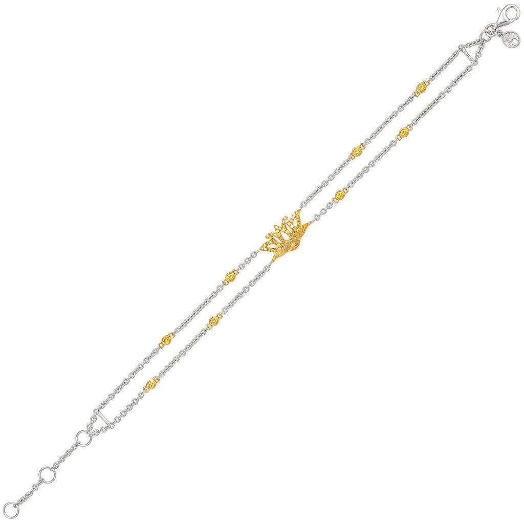 Yellow Diamond Lotus Bracelet