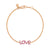 Pink Sapphire 'LOVE' Bracelet