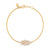 White Diamond Small Oriental Hamsa Bracelet