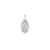 White Diamond Large Oriental Hamsa Pendant