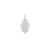 White Diamond Large Oriental Hamsa Pendant