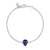 White Diamond & Lapis Skull Bracelet