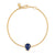 White Diamond & Lapis Skull Bracelet