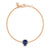 White Diamond & Lapis Skull Bracelet