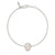 White Diamond & Mother of Pearl Skull Bracelet