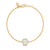 White Diamond & Mother of Pearl Skull Bracelet
