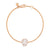 White Diamond & Mother of Pearl Skull Bracelet