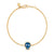 White Diamond & Pale Lapis Skull Bracelet