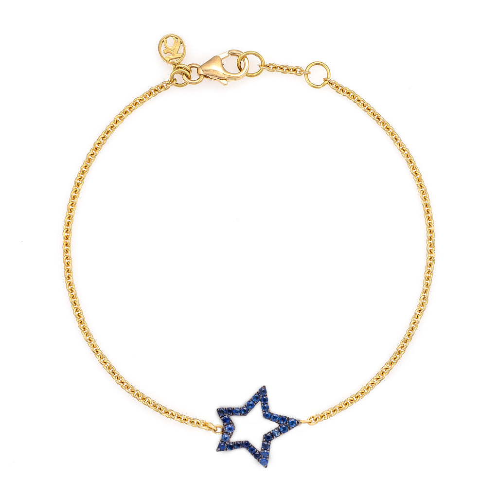Etched Blue Sapphire Star