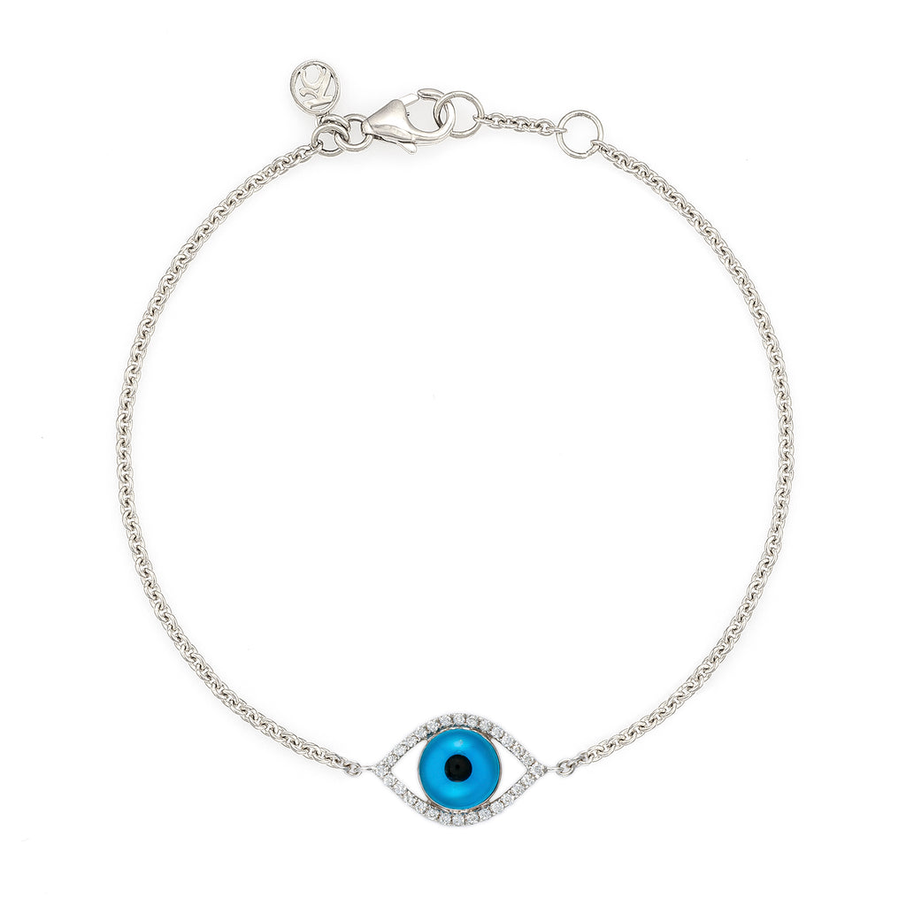 Almond White Diamond Turkish Eye
