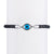 Men's Black Diamond Almond Turkish Eye & Leather Bracelet