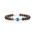 Men's Black Diamond Almond Turkish Eye & Smokey Quartz Bracelet