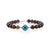 Men's Black Diamond Kite Turkish Eye & Smokey Quartz Bracelet