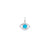Almond White Diamond Turkish Eye Necklace