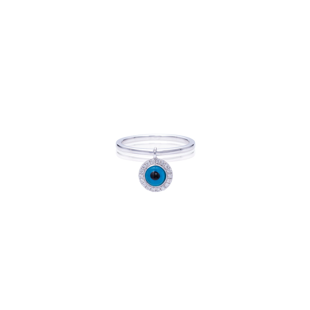 Diamond Turkish Eye Ring