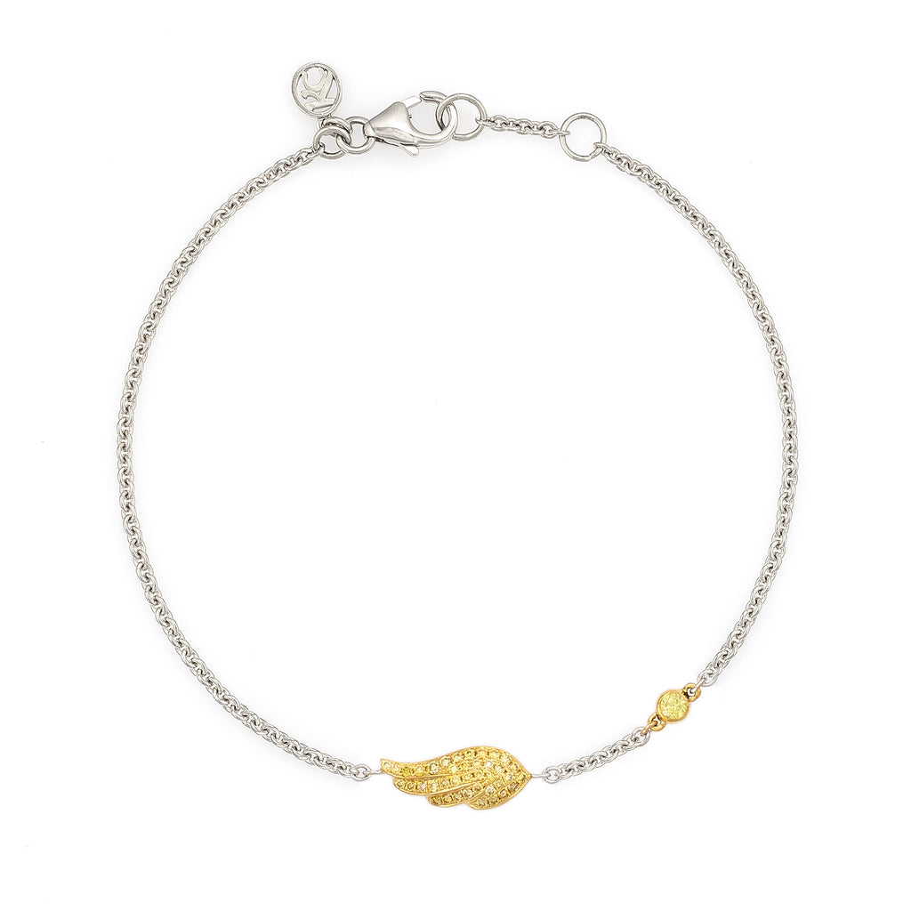 Yellow Diamond Baby Wing Bracelet
