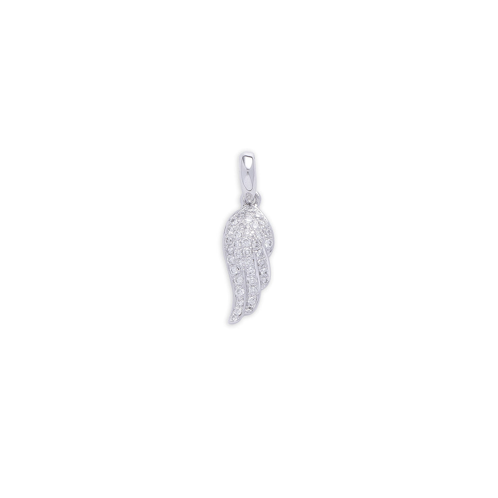 White Diamond Baby Wing Pendant